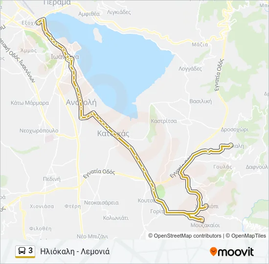 3 Bus Line Map
