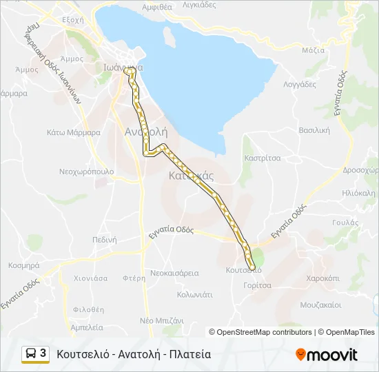 3 Bus Line Map
