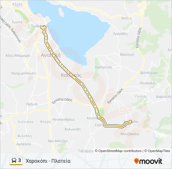 3 Bus Line Map