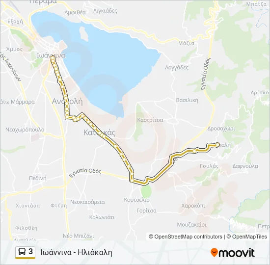 3 Bus Line Map