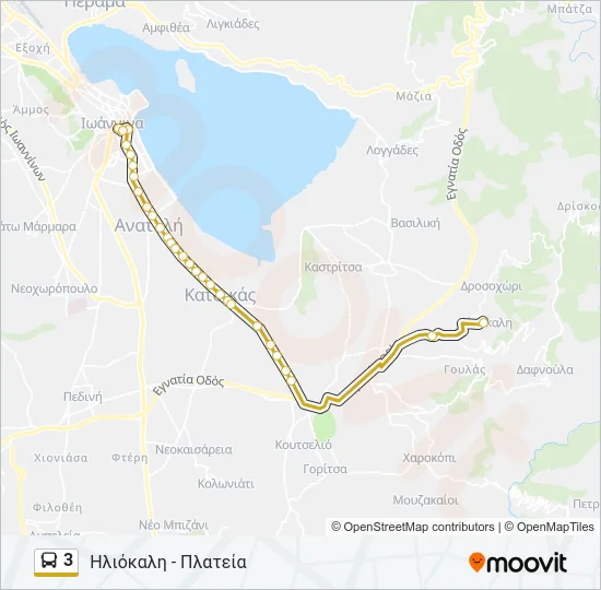 3 Bus Line Map