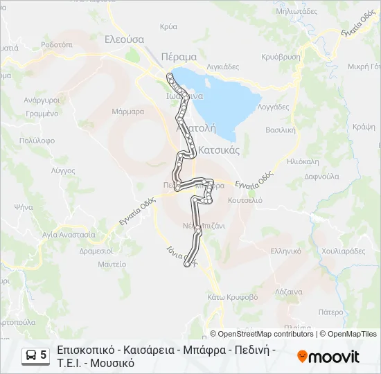 5 Bus Line Map