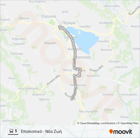 5 Bus Line Map