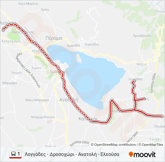 1 Bus Line Map