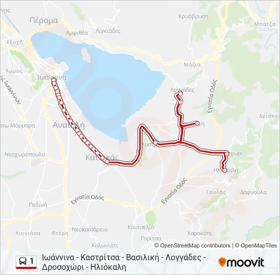1 Bus Line Map