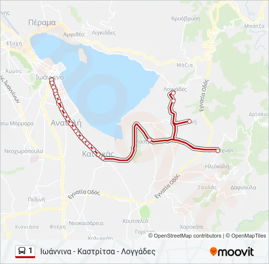 1 Bus Line Map