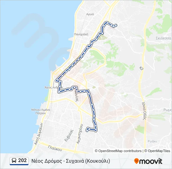 202 Bus Line Map