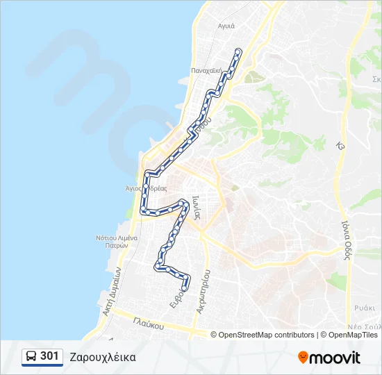 301 Bus Line Map