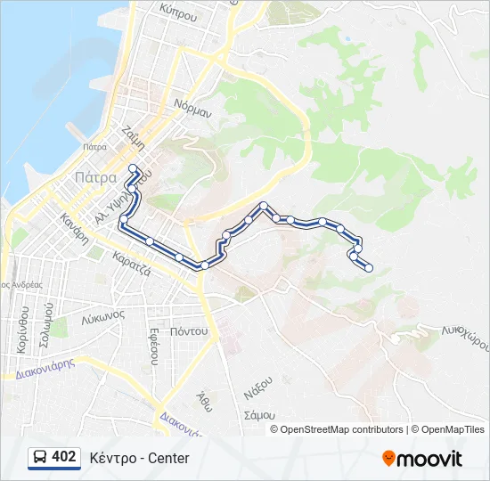 402 Bus Line Map