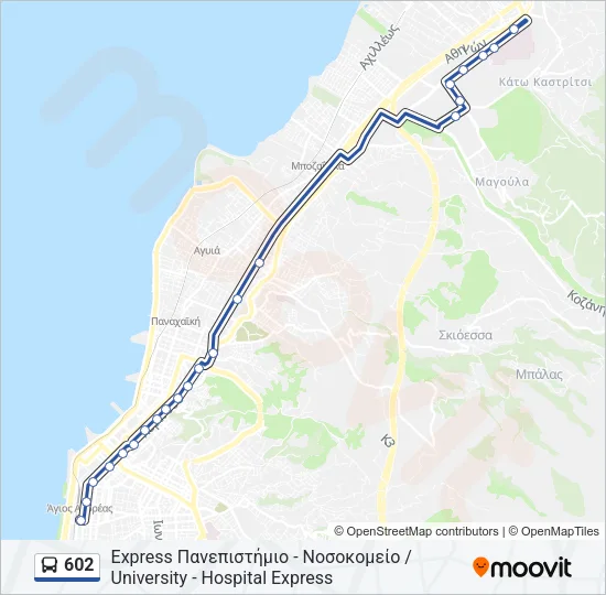 602 Bus Line Map