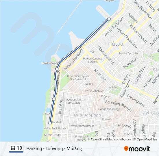 10 Bus Line Map