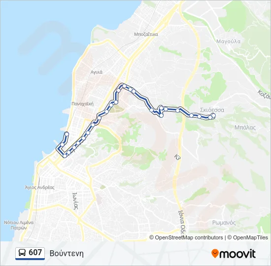 607 Bus Line Map