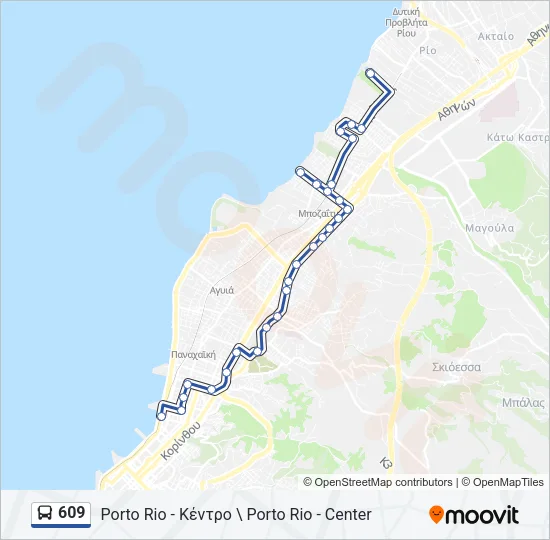 609 Bus Line Map