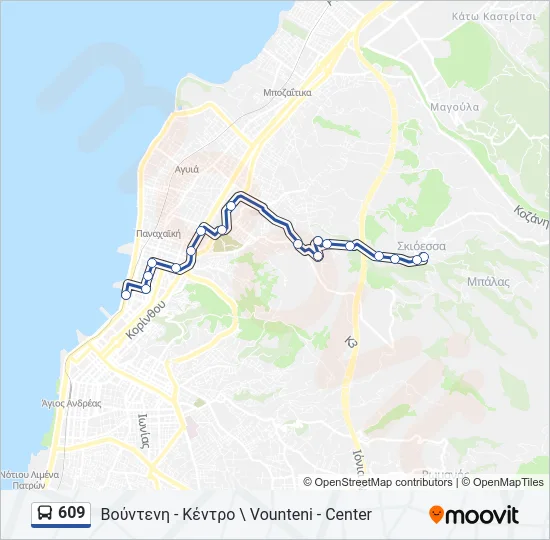 609 Bus Line Map