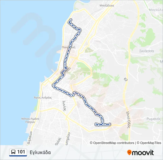 101 Bus Line Map