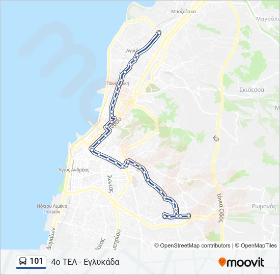 101 Bus Line Map