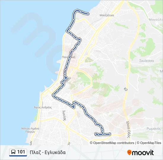 101 Bus Line Map