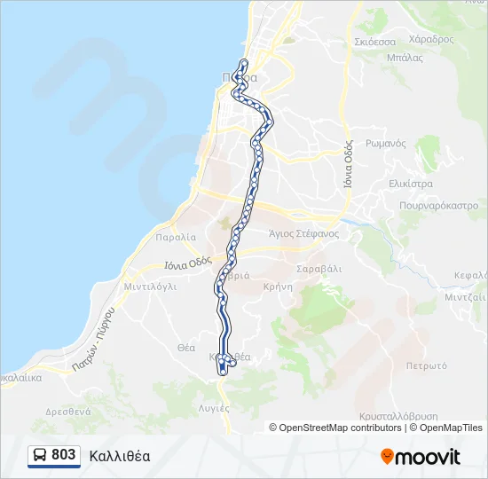 803 Bus Line Map