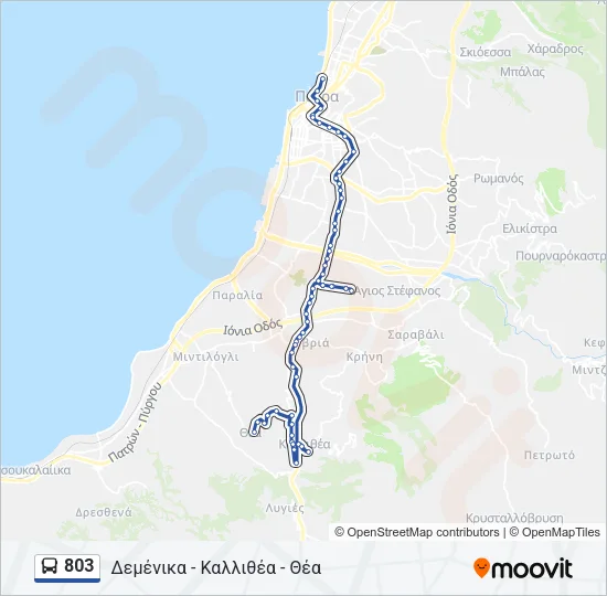 803 Bus Line Map