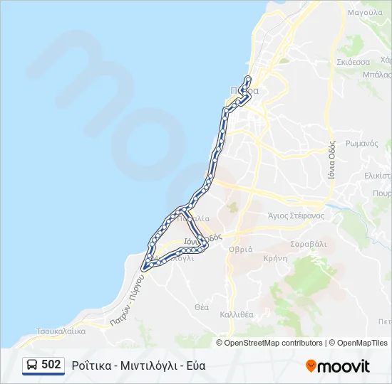 502 Bus Line Map