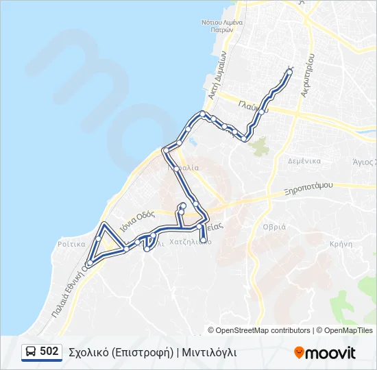 502 Bus Line Map