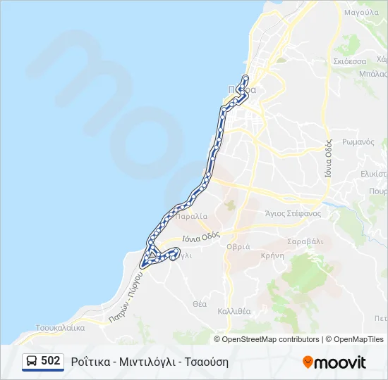 502 Bus Line Map