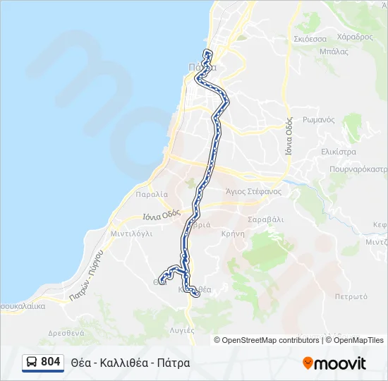 804 Bus Line Map