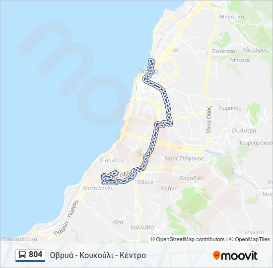 804 Bus Line Map