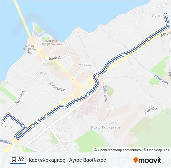 Λ2 Bus Line Map