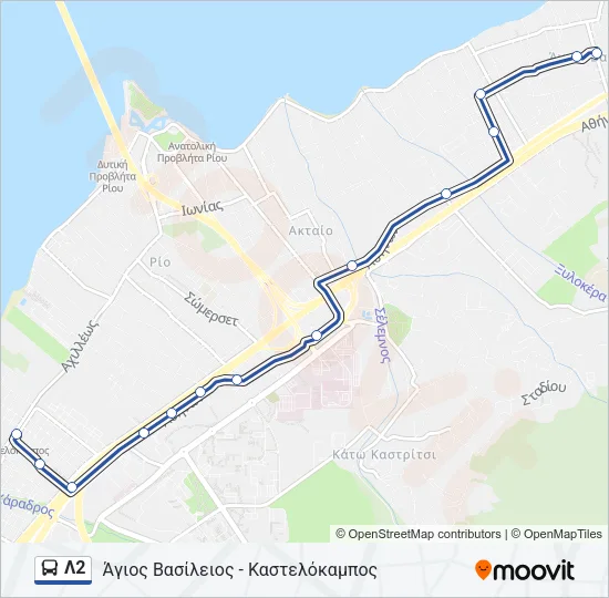 Λ2 Bus Line Map