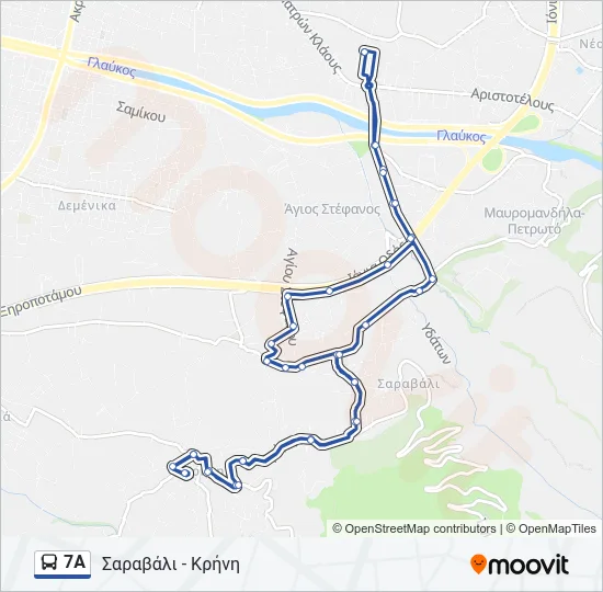 7Α Bus Line Map