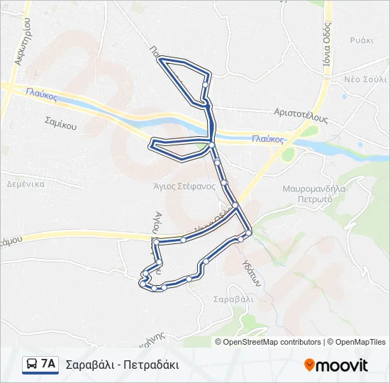 7Α Bus Line Map