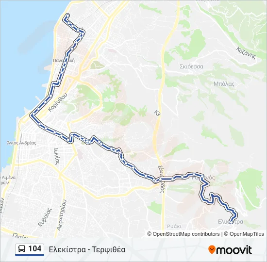 104 Bus Line Map