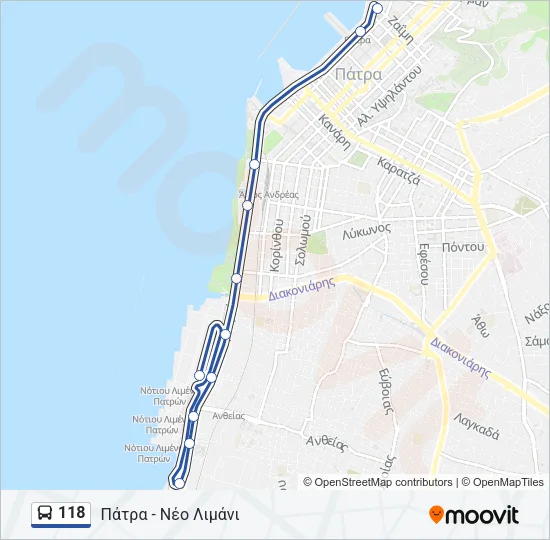 118 Bus Line Map