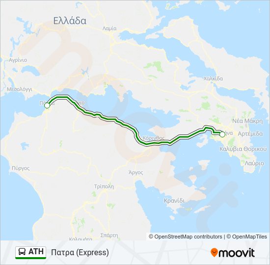 Χάρτης Γραμμής ATH λεωφορείο