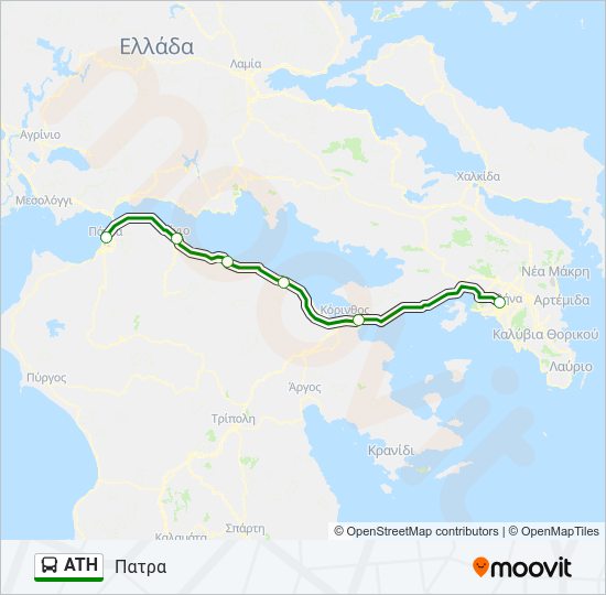 Χάρτης Γραμμής ATH λεωφορείο