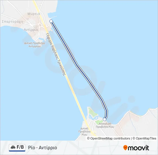 F/B Ferry Line Map