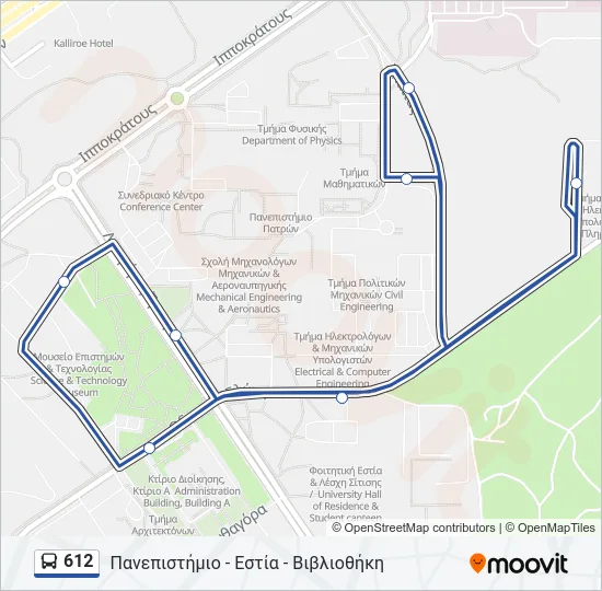 612 Bus Line Map