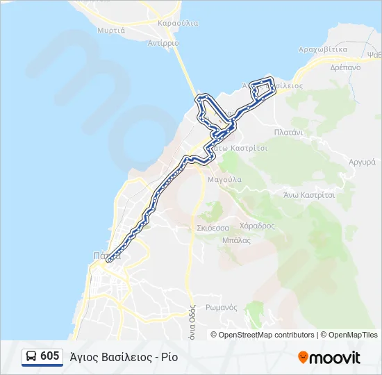 605 Bus Line Map