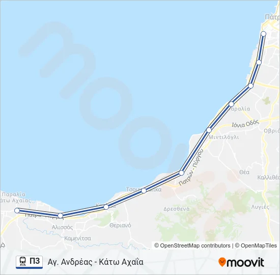 Π3 Train Line Map