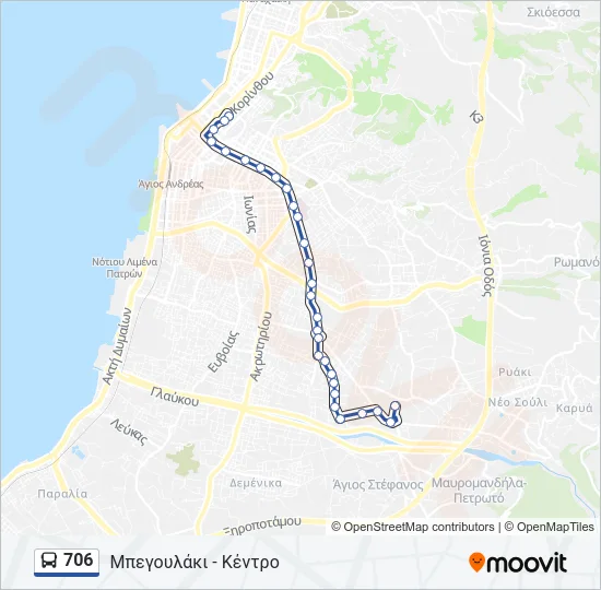 706 Bus Line Map