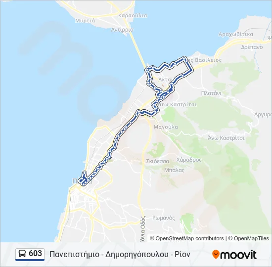 603 Bus Line Map