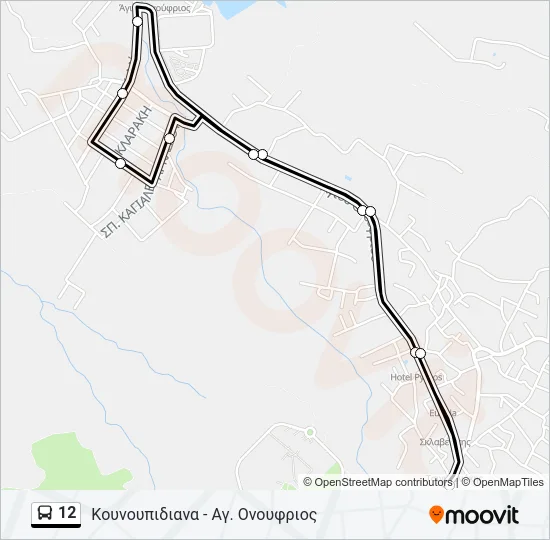 12 Bus Line Map