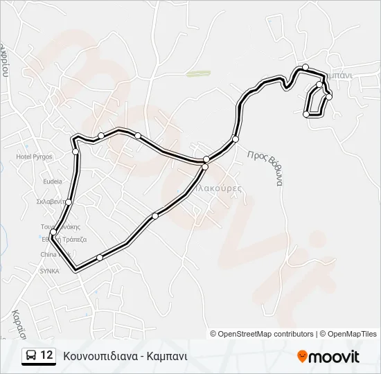 12 Bus Line Map