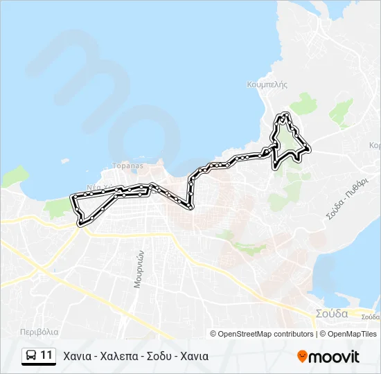 11 Bus Line Map