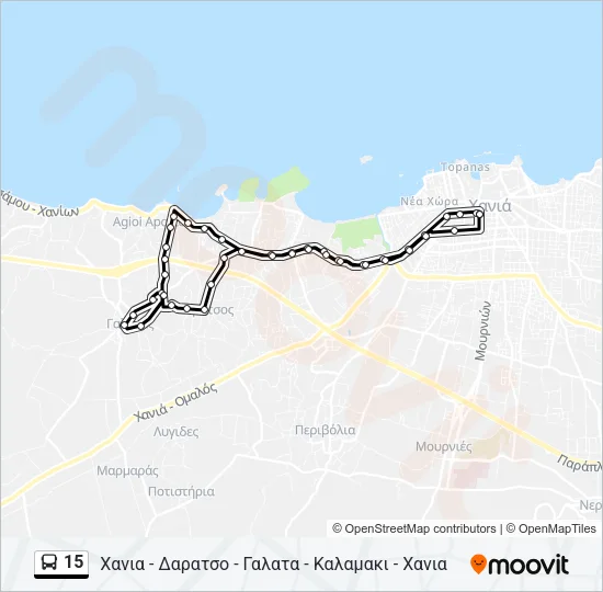 15 Bus Line Map