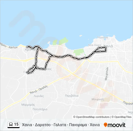 15 Bus Line Map