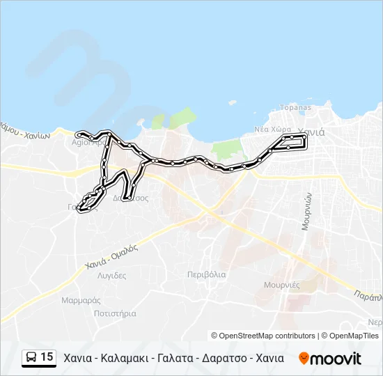 15 Bus Line Map
