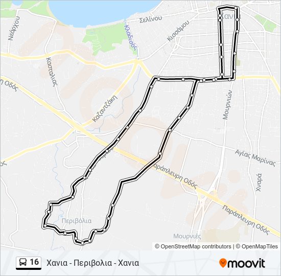 16 bus Line Map
