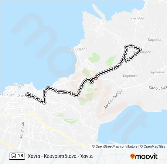 18 Bus Line Map
